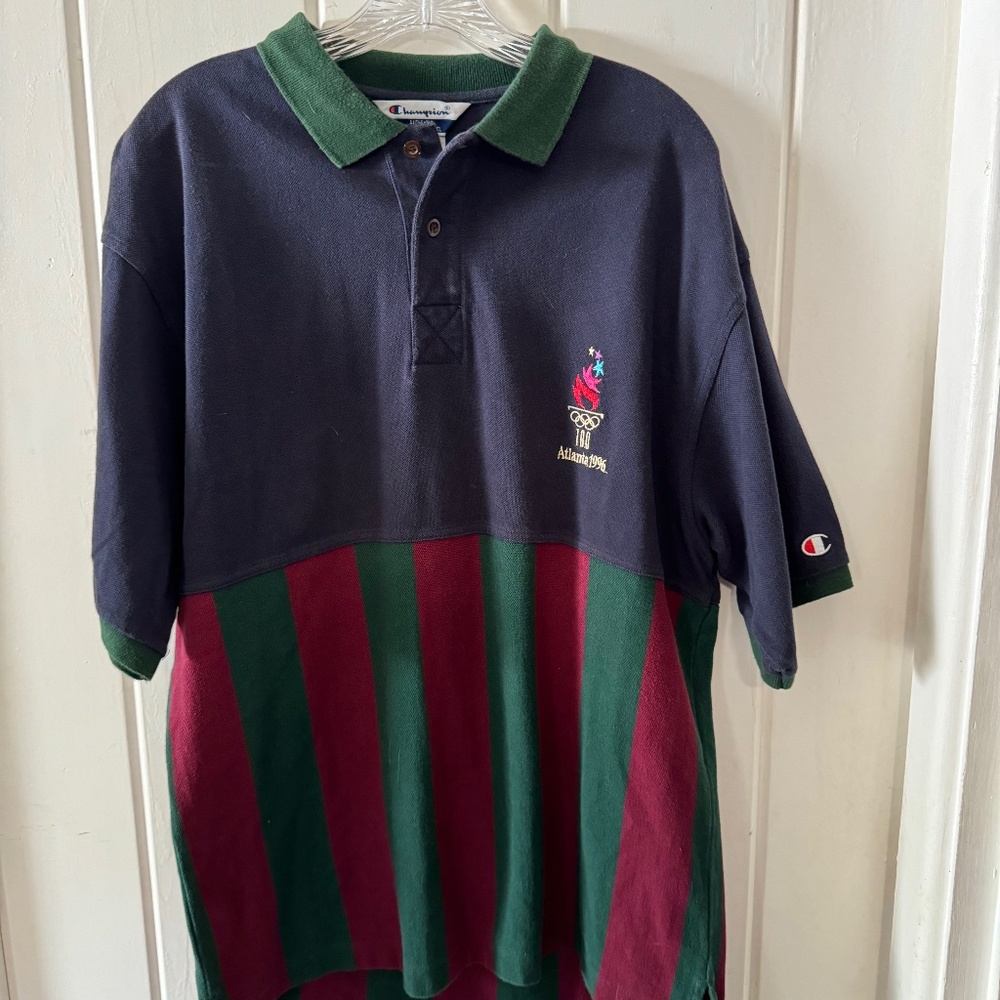 Vtg Atlanta 1996 Olympics Polo Shirt Size L